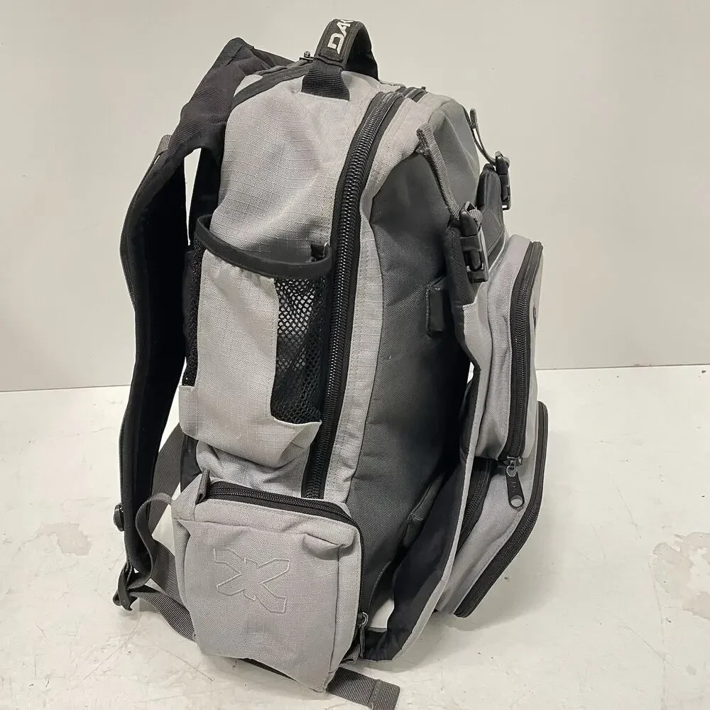 Dakine Recoil Backpack Skateboard Slot Camera Pack Hiking Waist Strap Black Gray
